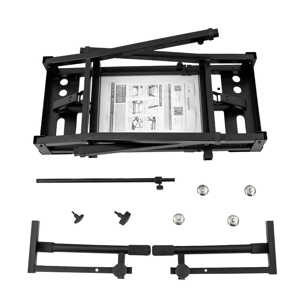 2-Tier Adjustable Keyboard Stand for DJ Workstation & Studio Use
