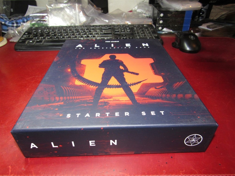Free League: Alien RPG Starter Set box plus Custom Card Deck: Complete