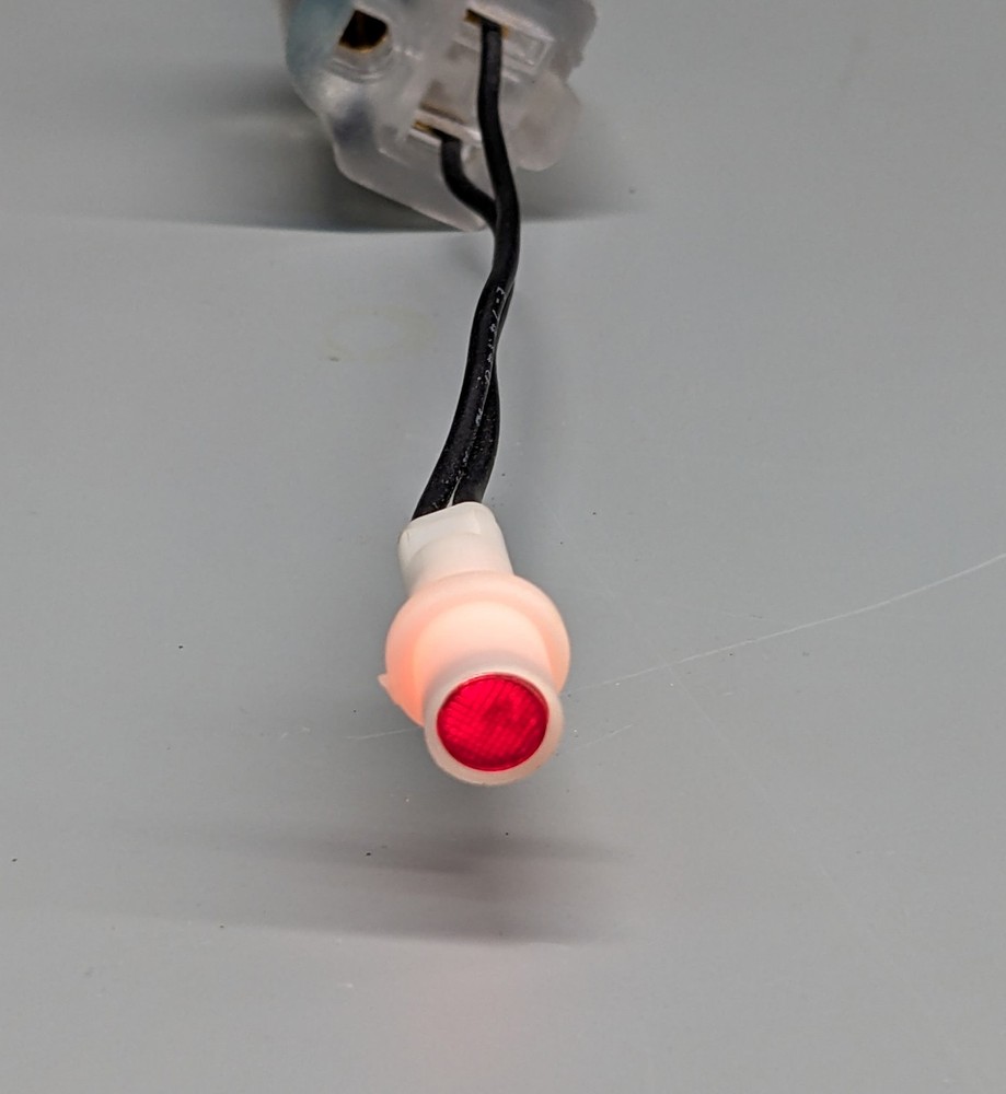 (2) Neon 120v Panel Mount Indicator Lamps, RED, Round
