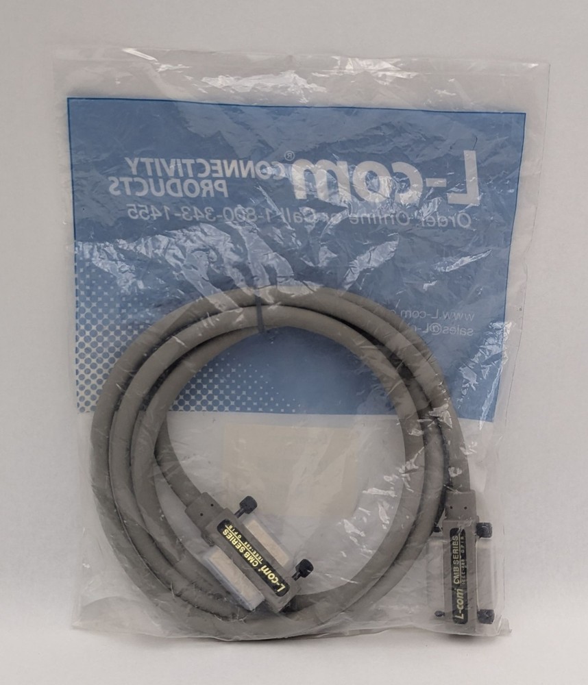 NEW L-Com CMB24-2M Molded IEEE-488 GPIB Cable 2m (6.5ft) Shielded Stackable NIP