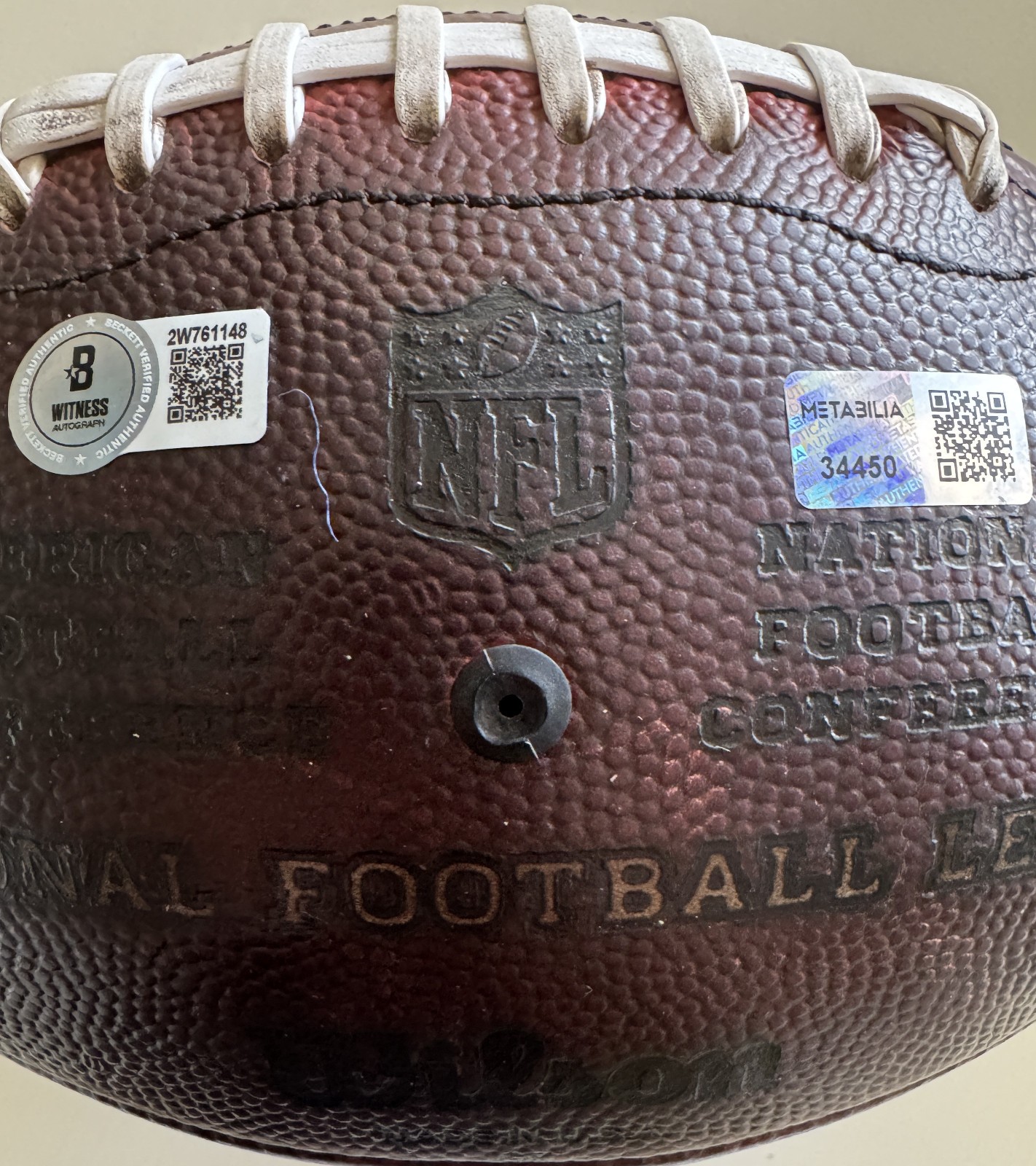 🏈Mike Evans GAME-USED💪Signed +Inscribed Ball Tampa Bay Buccaneers 24-25 Season