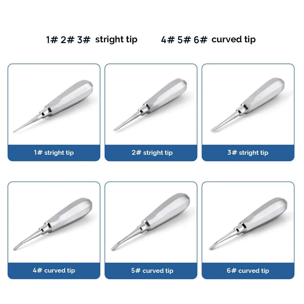 Dental Straight/Curved Root Elevator Teeth Apical Root Fragment Tip Elevator
