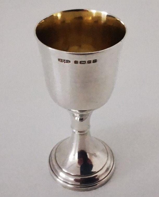 Solid Silver Travelling Communion Chalice - Sheffield 1882.