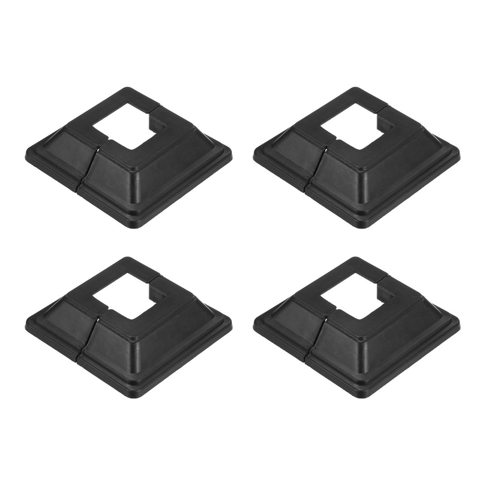 4-Pack Post Base Cover, Internal 1"x 1" PVC Post Skirt Split Type for Railing