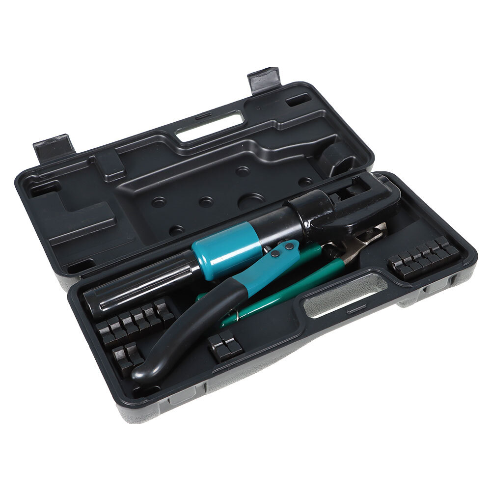 10 Ton Hydraulic Crimper Crimping Tool WIth 9 Dies Wire Battery Crimper Tool New