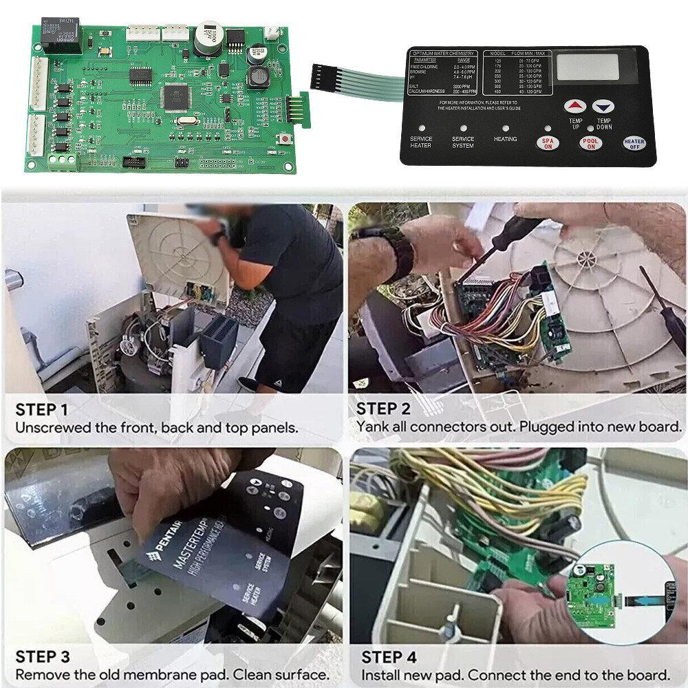 42002-0007S 461105 Control Board Kit W/ Switch Pad For Pentair MasterTemp NA/LP