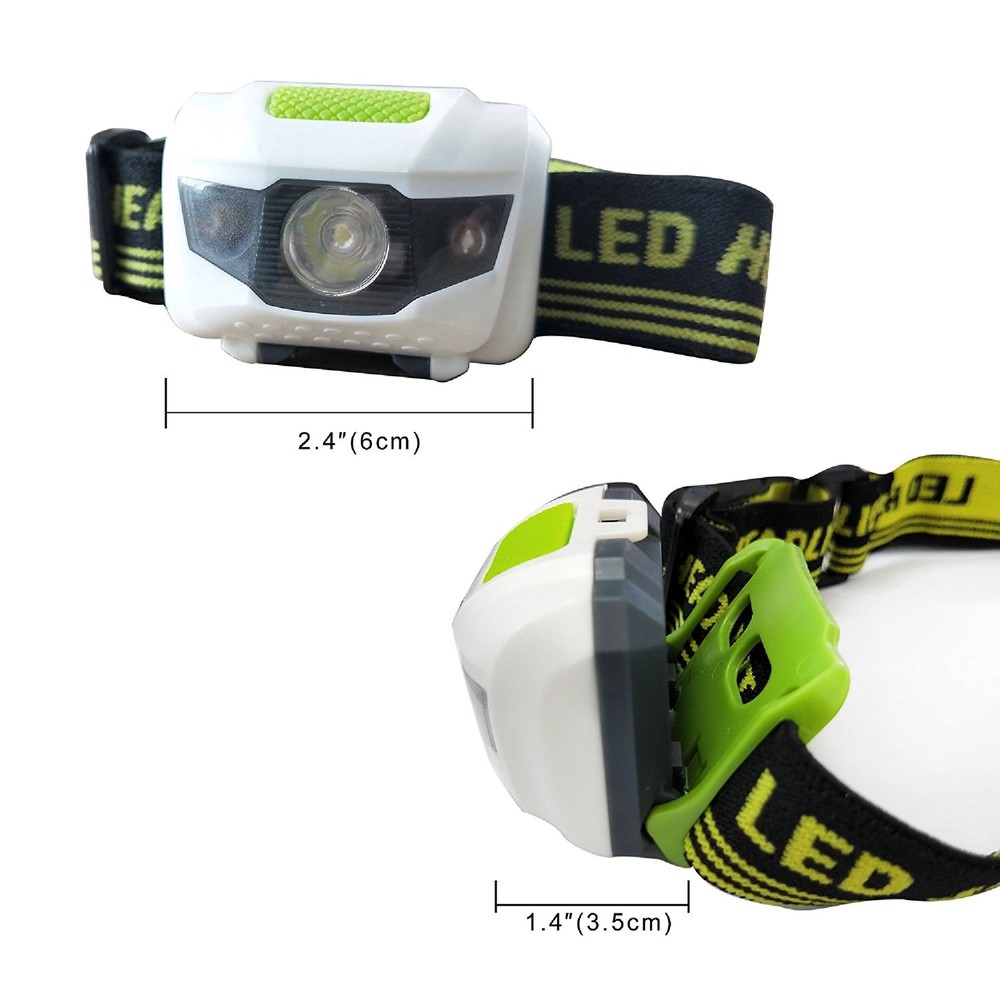 LED Headlamp Flashlight Headlight - Lightweight Weather Resistant w Strobe Light
