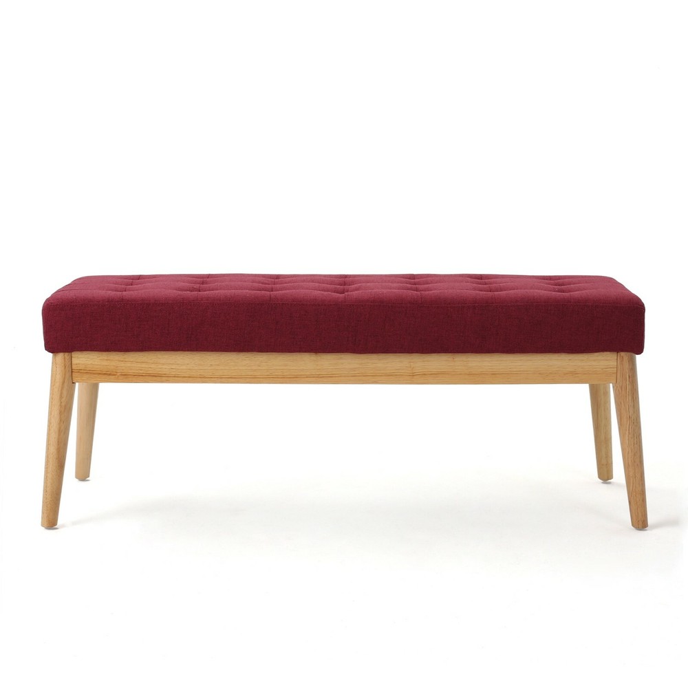 Anglo Modern Mid-Century Fabric Bench