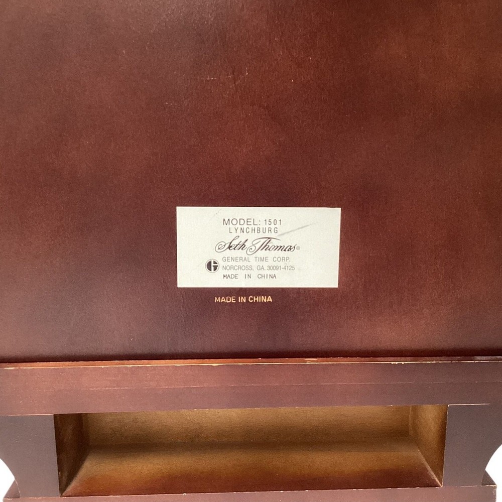 Seth Thomas Lynchburg 1501 Chiming Mantel Clock