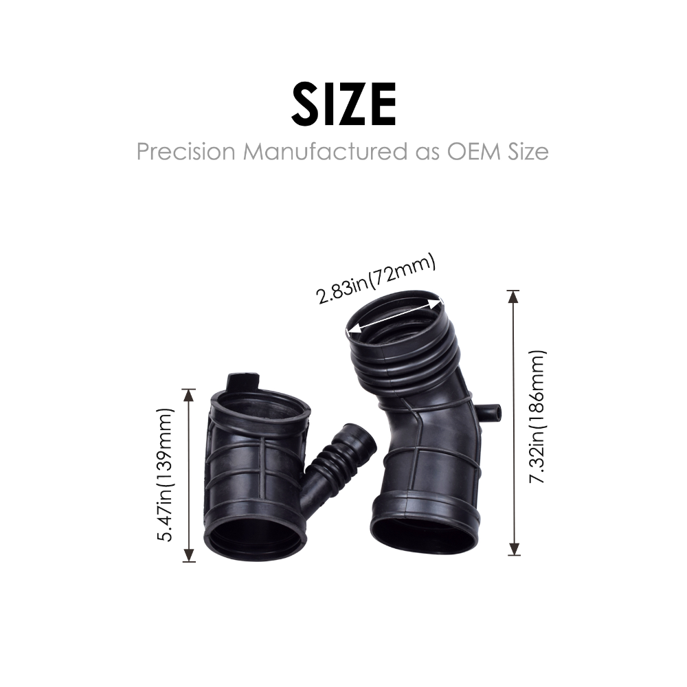 2Pcs Throttle Body Air Intake Boot Hose Fits BMW E46 323i 325i 328i E36 Z3 97-06
