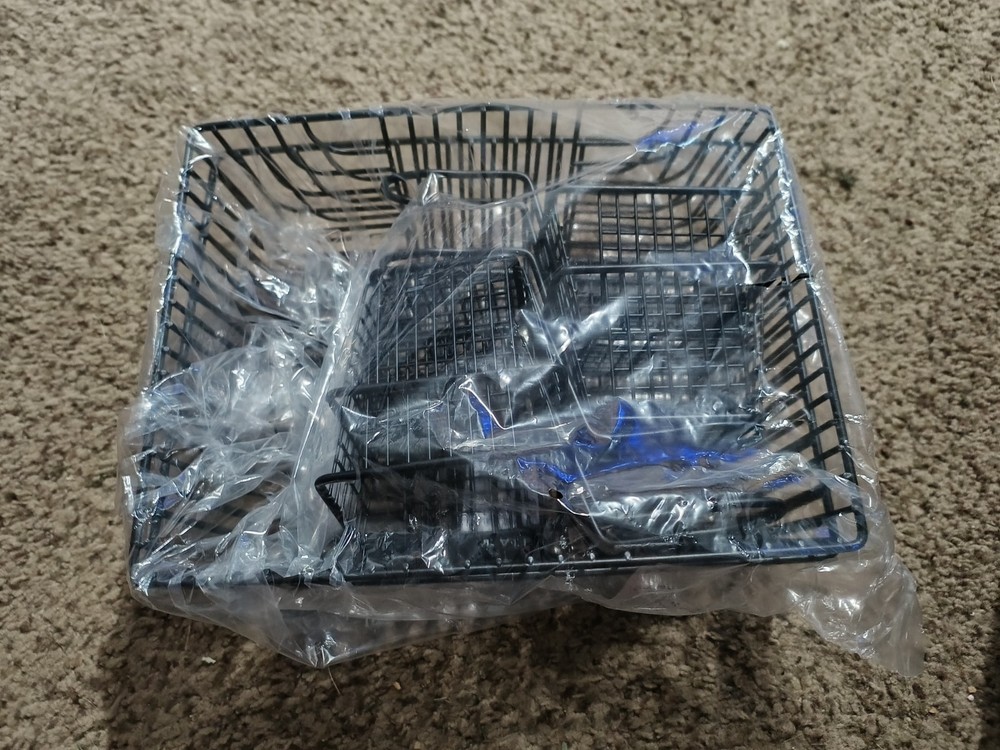 Acopa 12" x 9" Rectangular, fry basket 4" x 3" x 3" Black set