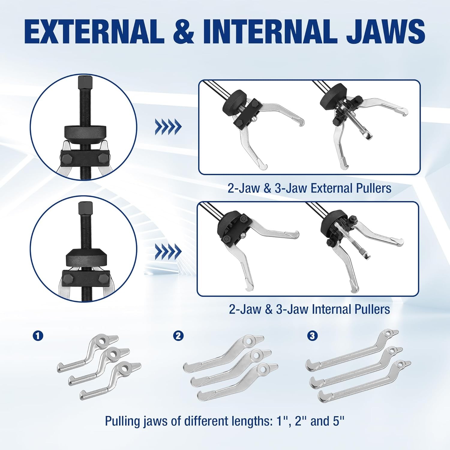 WORKPRO 27PC 9-Way Slide Hammer Puller Set Bearing Puller Wheel Hub Removal Tool