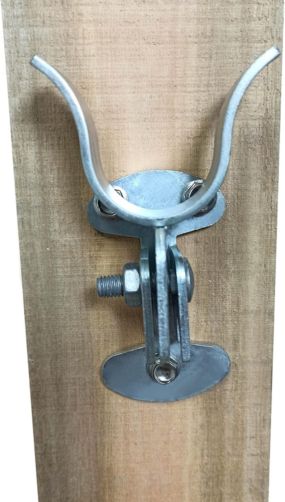 1-5/8" Flat Back Wall Mount Fork Gate Latch - Gate Latch Hardware with Screws or