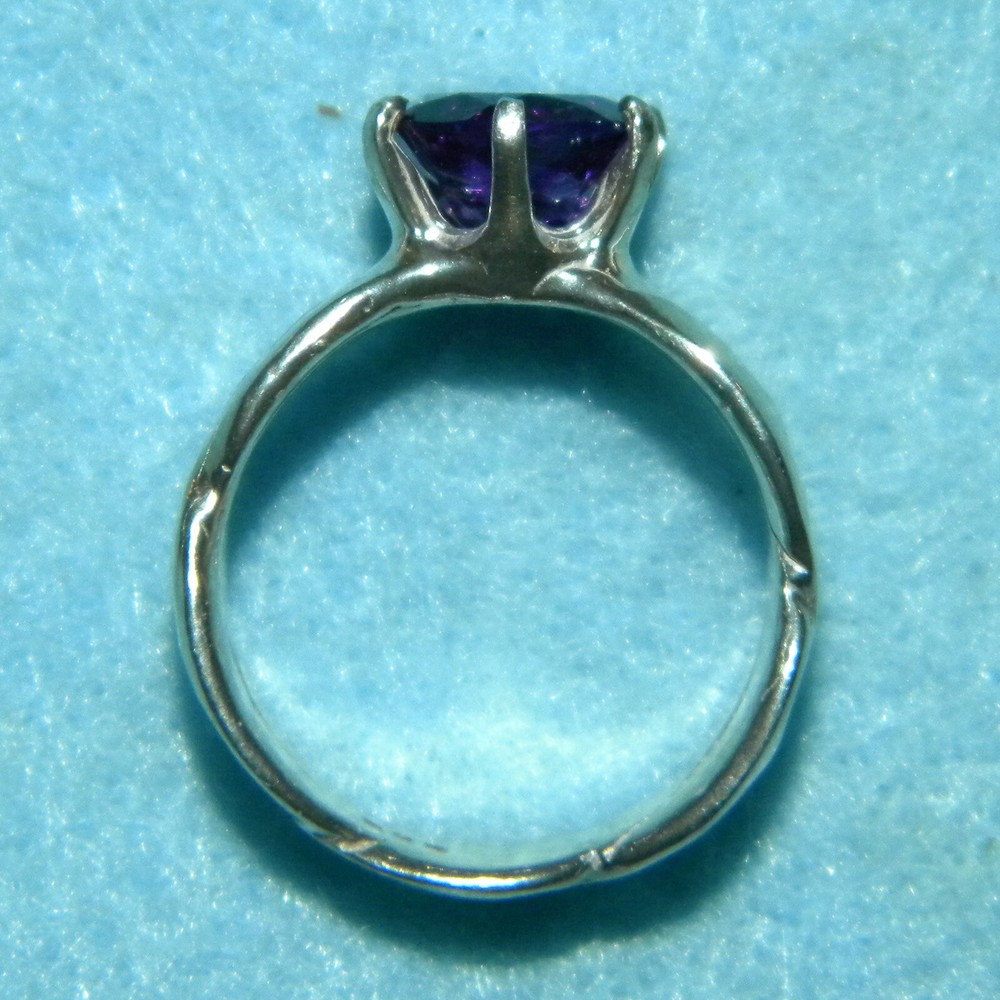10mm Amethyst Twist ring setting SIZE 7.5 Sterling Silver ring casting 925