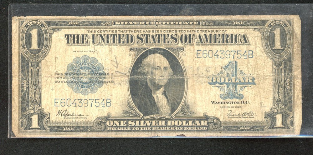 1923 ~ $1 ONE DOLLAR ~ SILVER CERTIFICATE LARGE NOTE ~ CH G