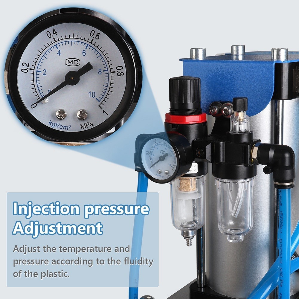 Vertical Injection Molding Machine Semi-Automatic Pneumatic Plastic Extruder 20g