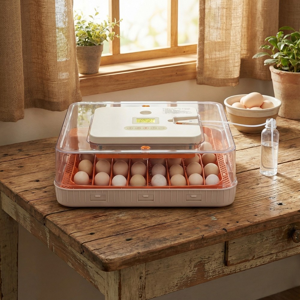 56 Egg Incubator with Automatic Egg Turning and Humidity Control 360° Viewing