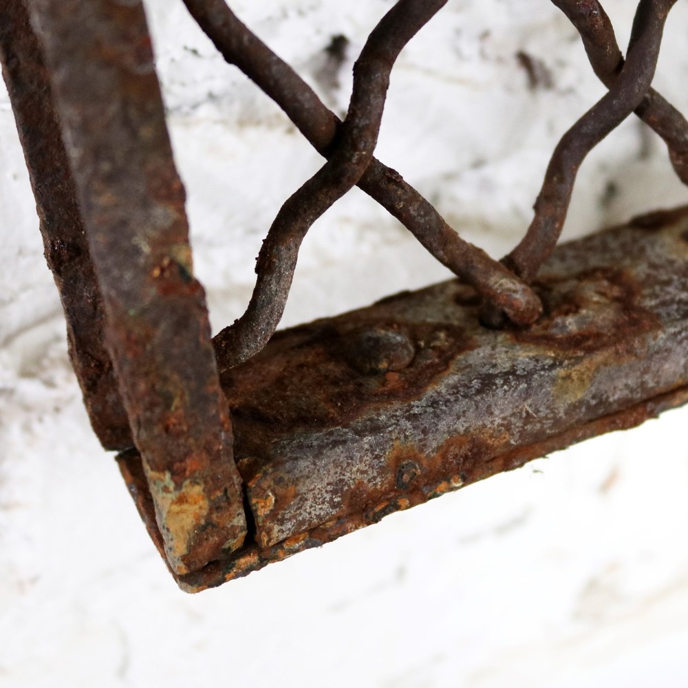Antique Primitive Industrial Woven Wire Window Security Guard