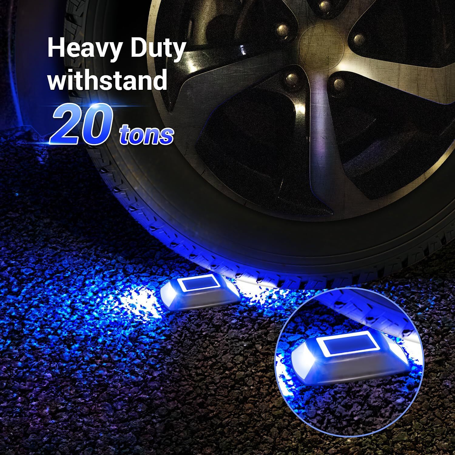 LED Solar Deck Lights Outdoor Garden Driveway Pathway Stair Step Dock Fence Lamp