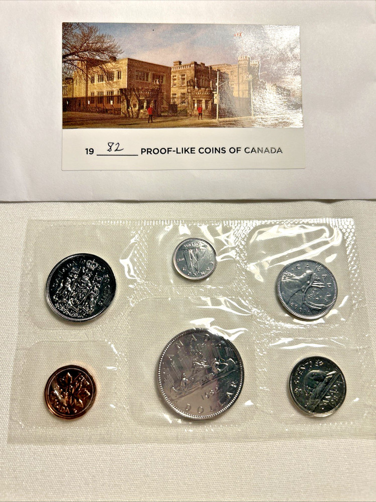 1982 CANADA Proof like Mint Set, Set of 6 Coins