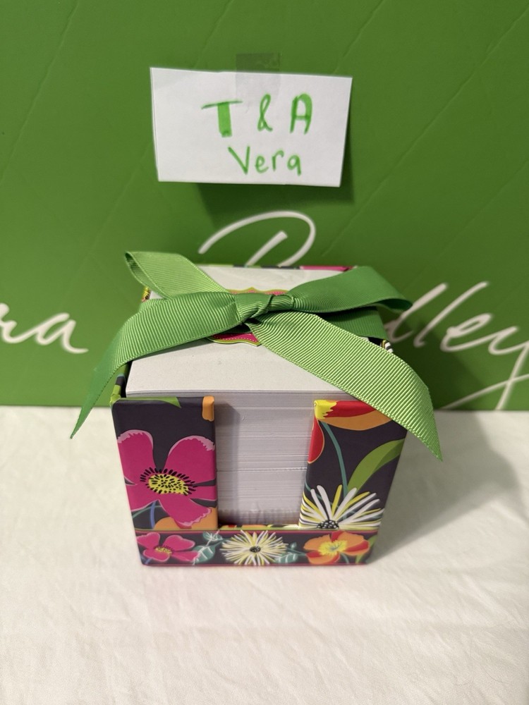 Vera Bradley Jazzy Blooms Take Note Cube Retired pattern NWT