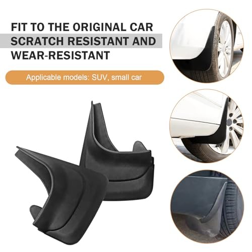 2PCS Car Mud Flaps, Scratch-Resistant & Impact-Resistant PVC Splash Guards,