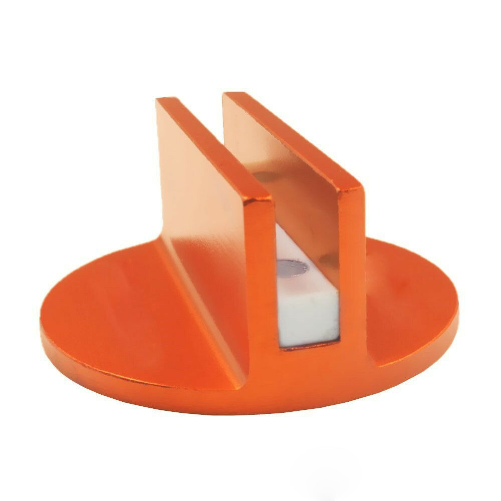 2pcs Slotted Universal Magnetic JackPad Weld Frame Rail Adapter Orange