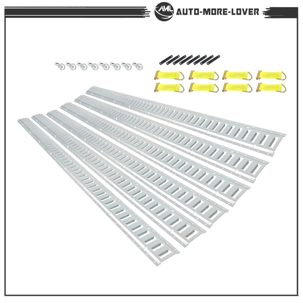 Silver 30 Pack 96" E Track Rail Sections With Mounting Hardware Fit For Trucks