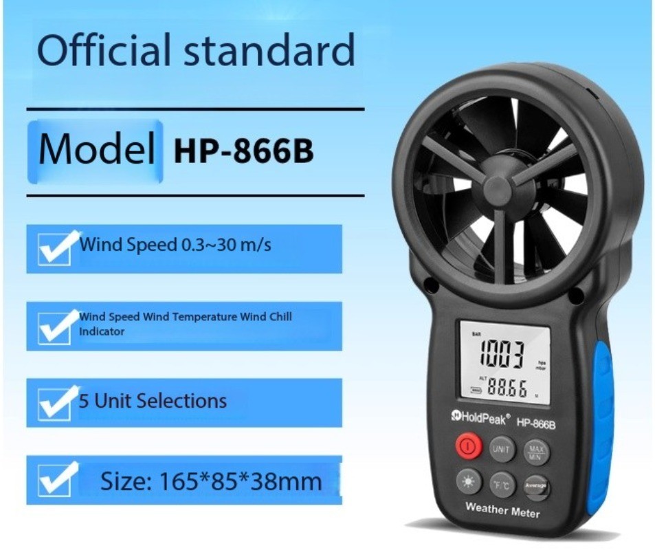 Handheld High-Precision Cup Anemometer Wind Speed Measurement Instrument Meter