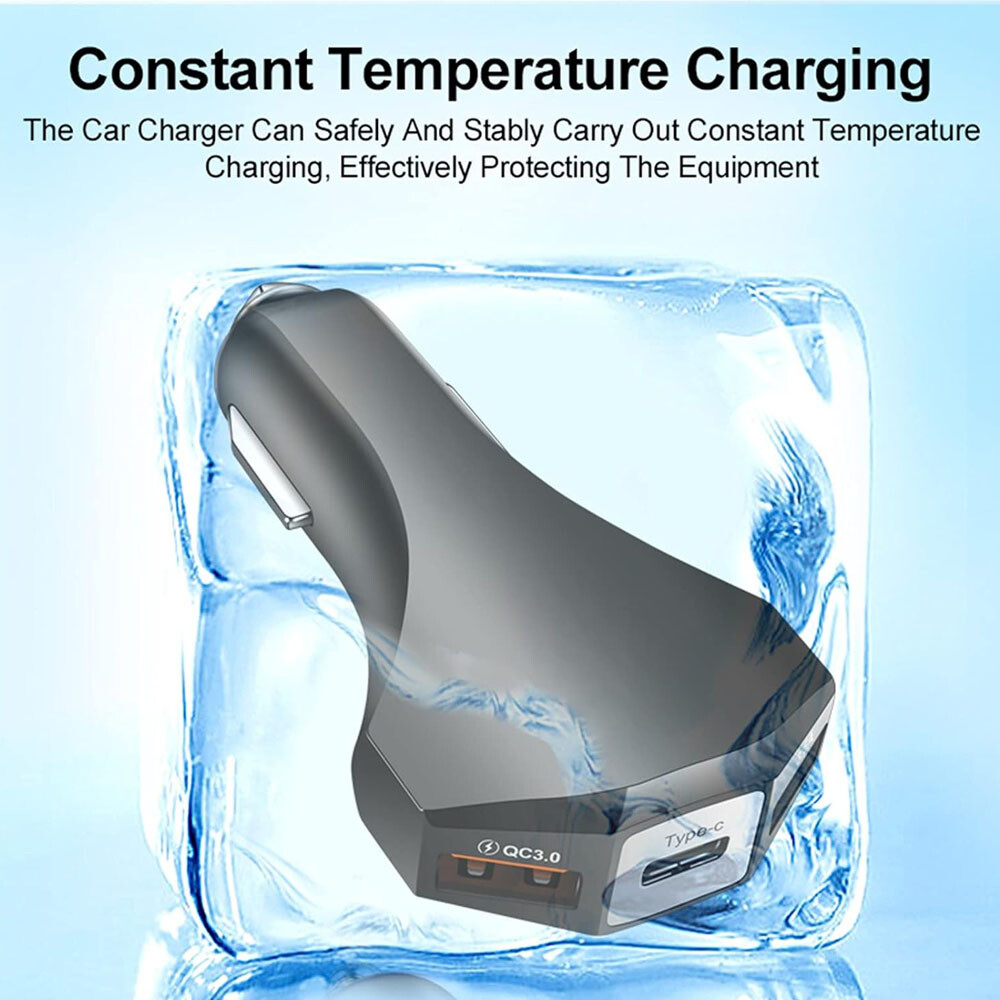 USB Car Charger 7A Quick Charge 3.0 QC Type C PD Fast Charging