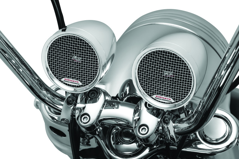Kuryakyn Road For Thunder Speaker Pods Bluetooth Audio Controller Chrome