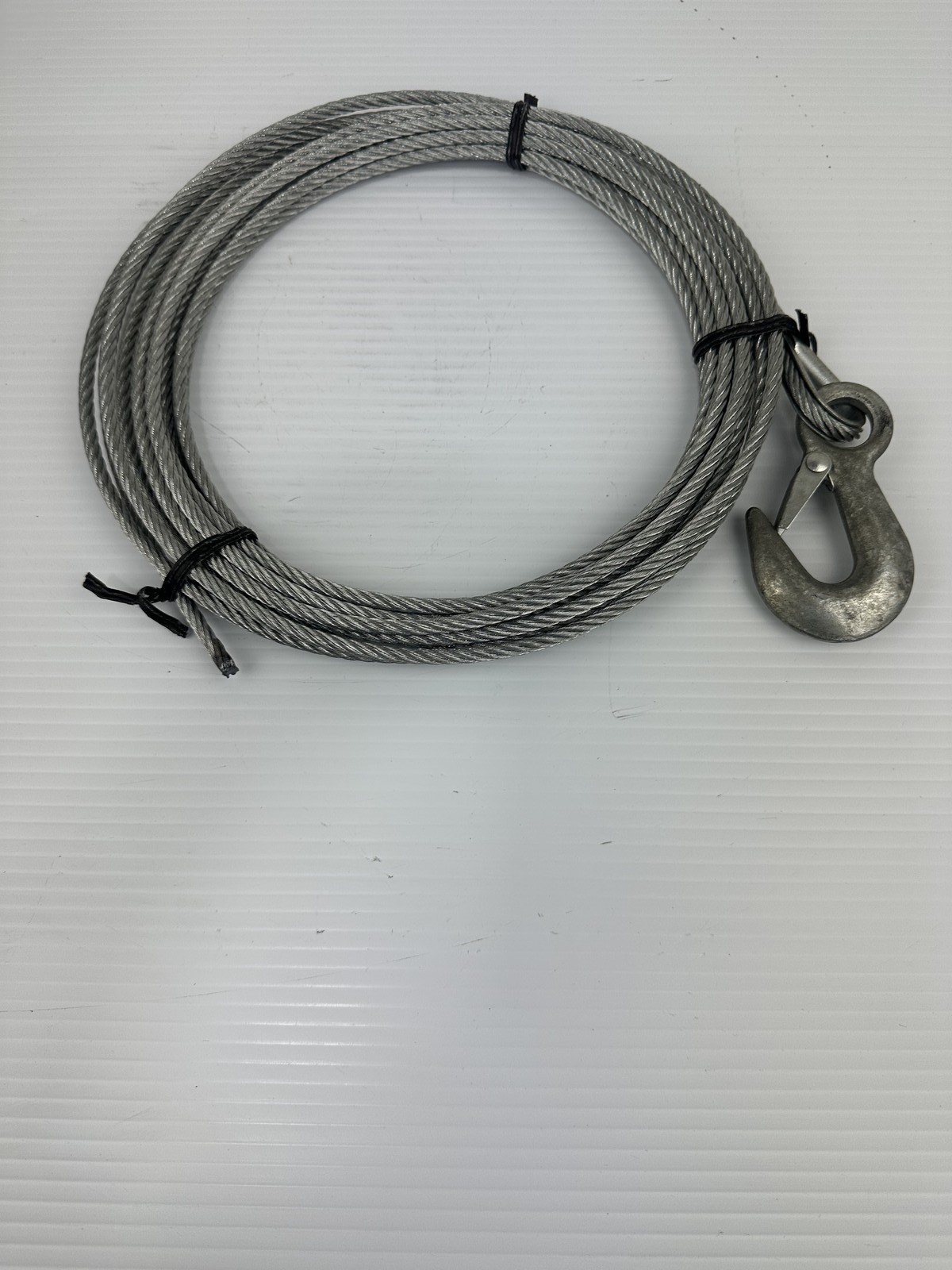 Boat Trailer Winch Cable 7/32 with Hook 25' Long Steel