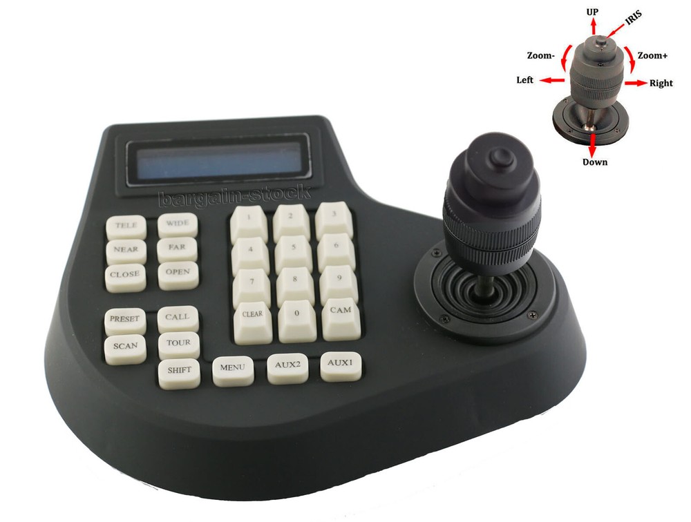 4D CCTV Camera Keyboard 4 Axis RS-485 PTZ Camera Joystick Controller LCD Display