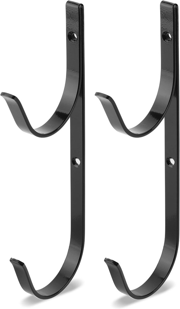 Secure Pool Pole Hangers - 2 Pack Heavy-Duty Wall Mount Hooks for Max Support
