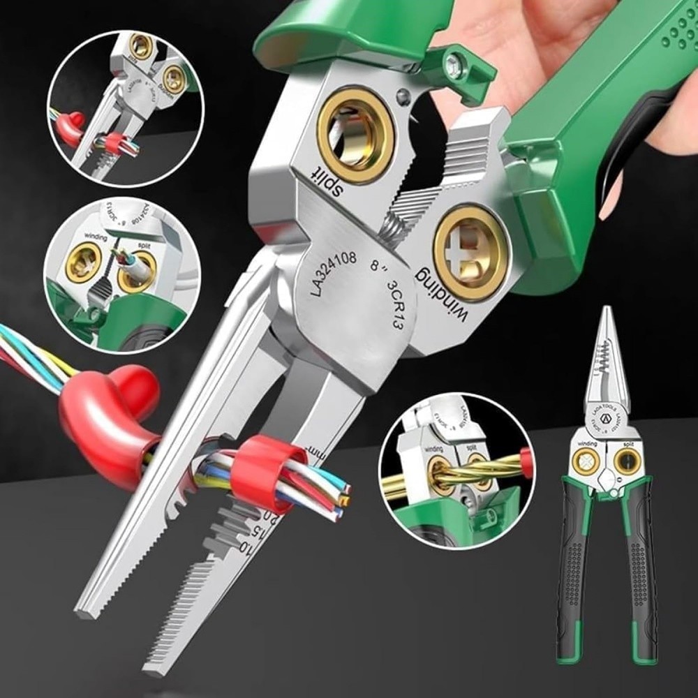 8 In 1 Wire Stripper Wire Stripping Tool with Voltage Tester Cable Cutters New