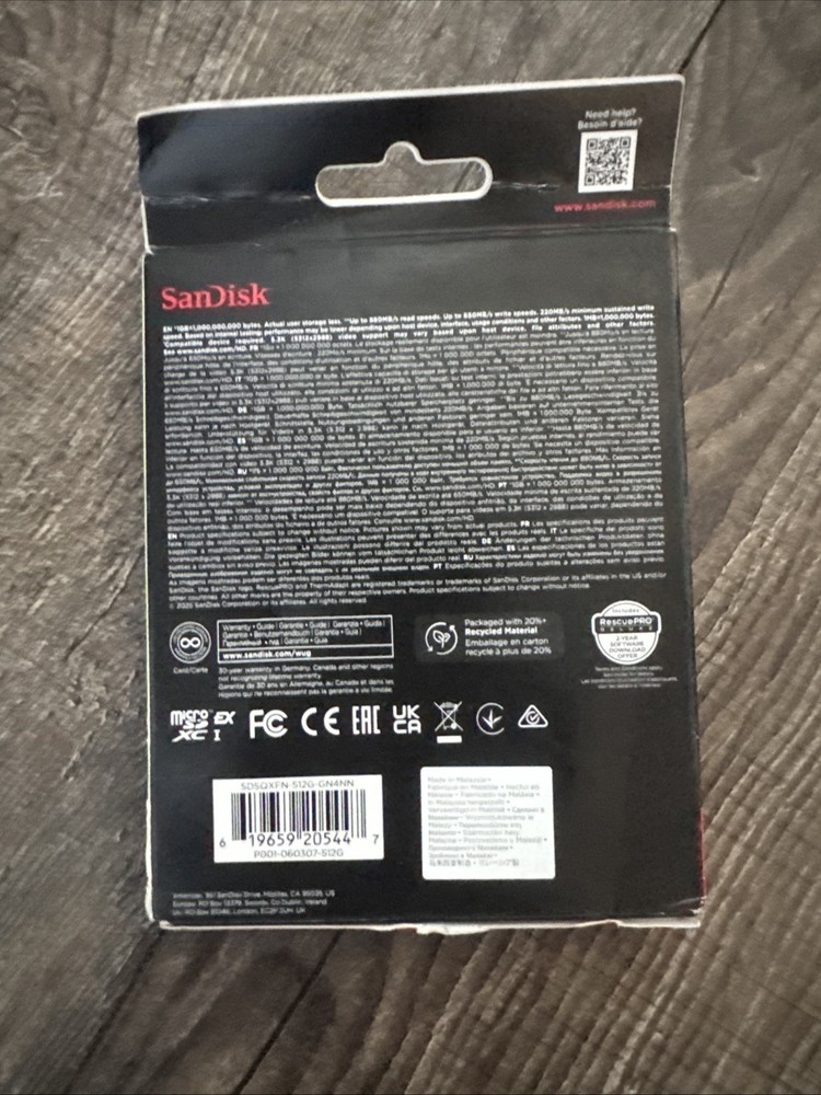 SanDisk MicroSD Express 512GB Memory Card