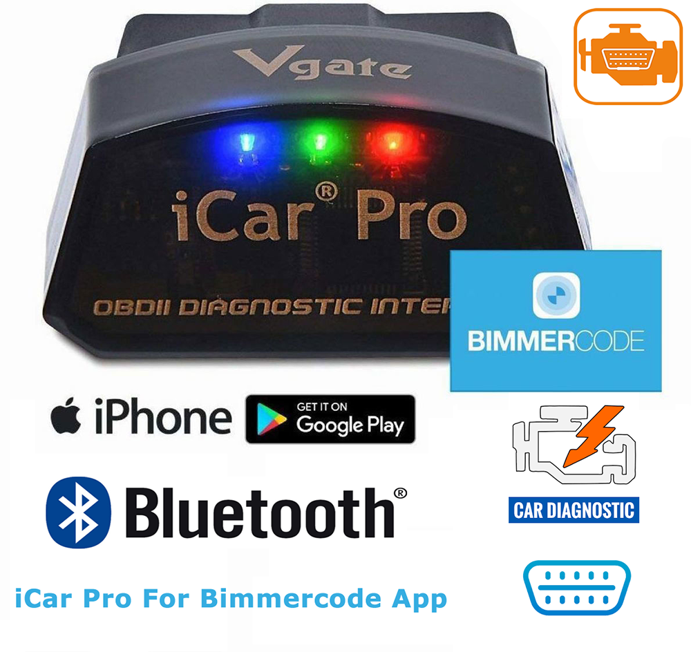 Bluetooth 4.0 Vgate iCar Pro BIMMERCODE Coding For BMW IOS Android OBD2 Scanner