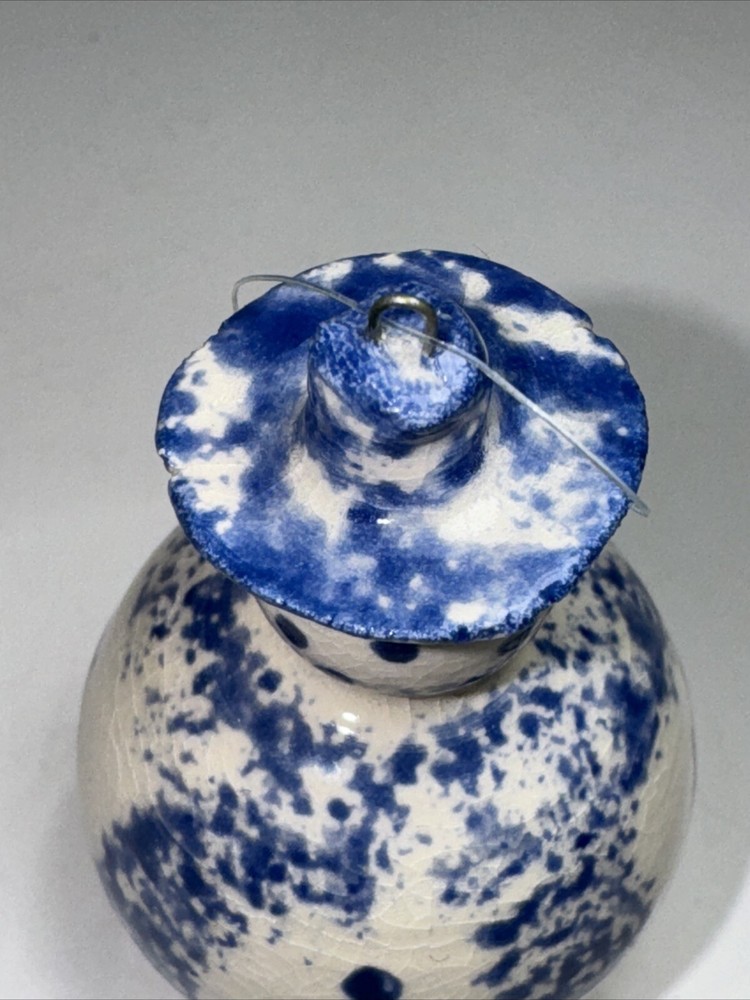 Karen Cahill Signed Pottery Snowman 1996