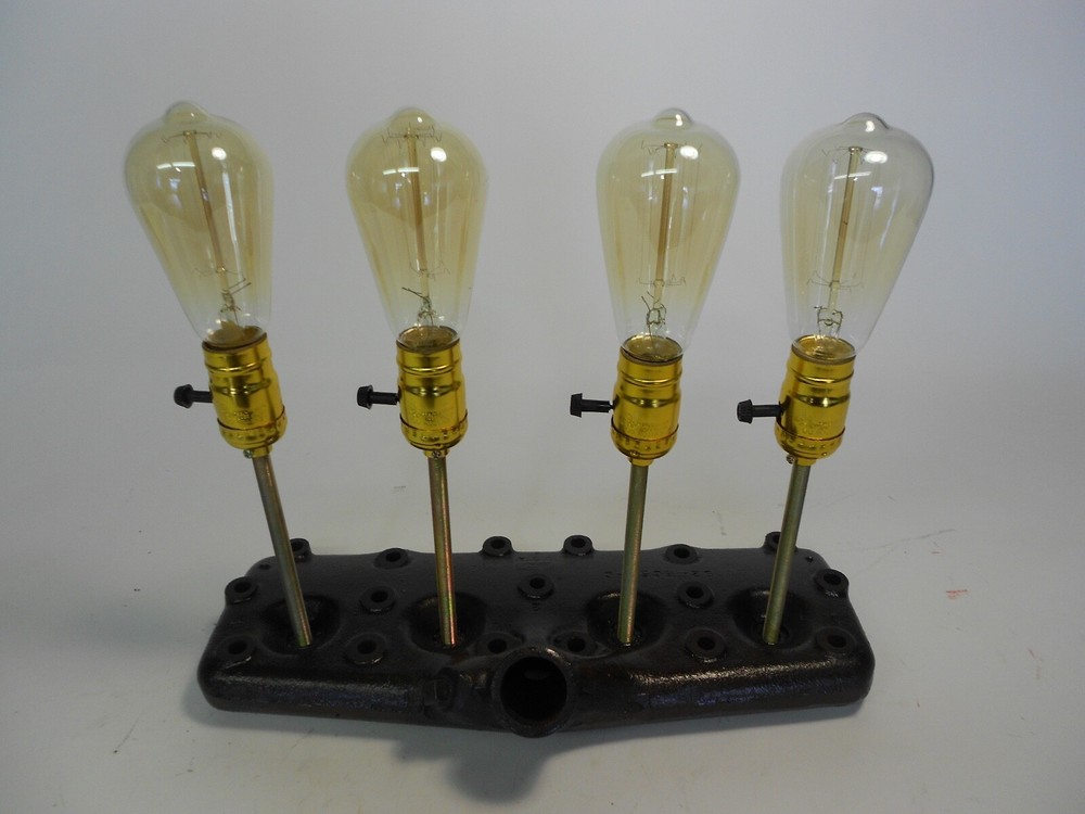 Rustic "Ford Flathead" Overhead Beam Dining Lamp