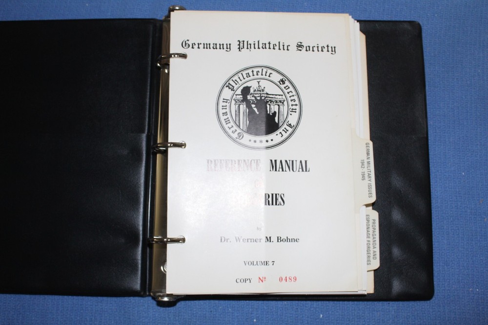 Germany Philatelic Society Reference Manual Forgeries Bohne 8 Vol BlueLakeStamps