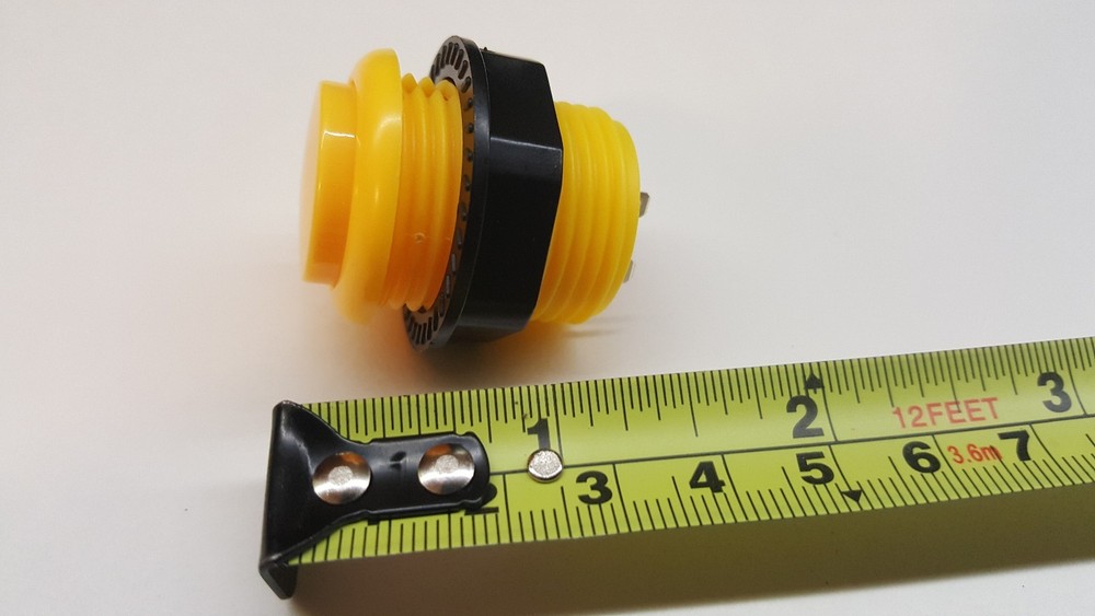 N.C. Momentary Push Button Switch NC SW - Yellow with Micro Switch - NEW