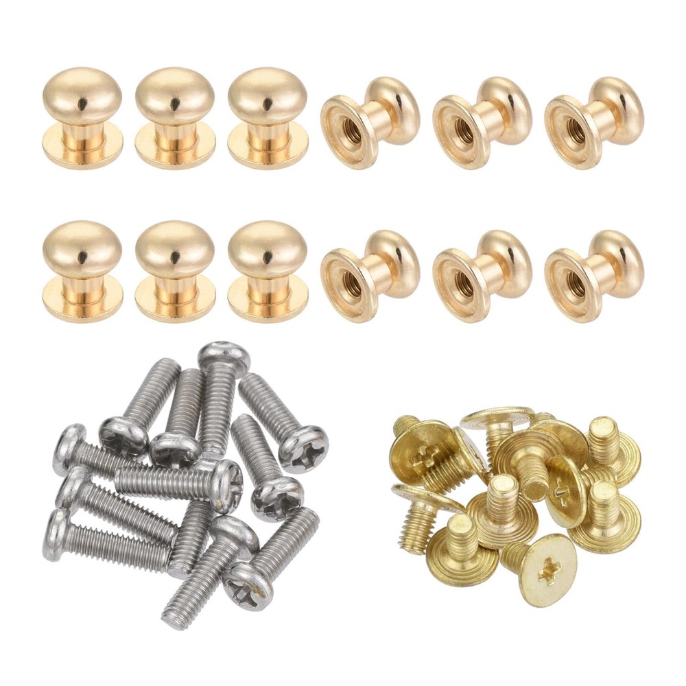 12pcs 8mm Head Dia Round Knobs Pull Handle Zinc Alloy for Drawer Pulls