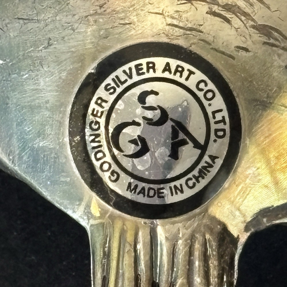 Godinger Silver Art Co Grape Vine Hostess Serving Set 4pc Sticker Patina VTG