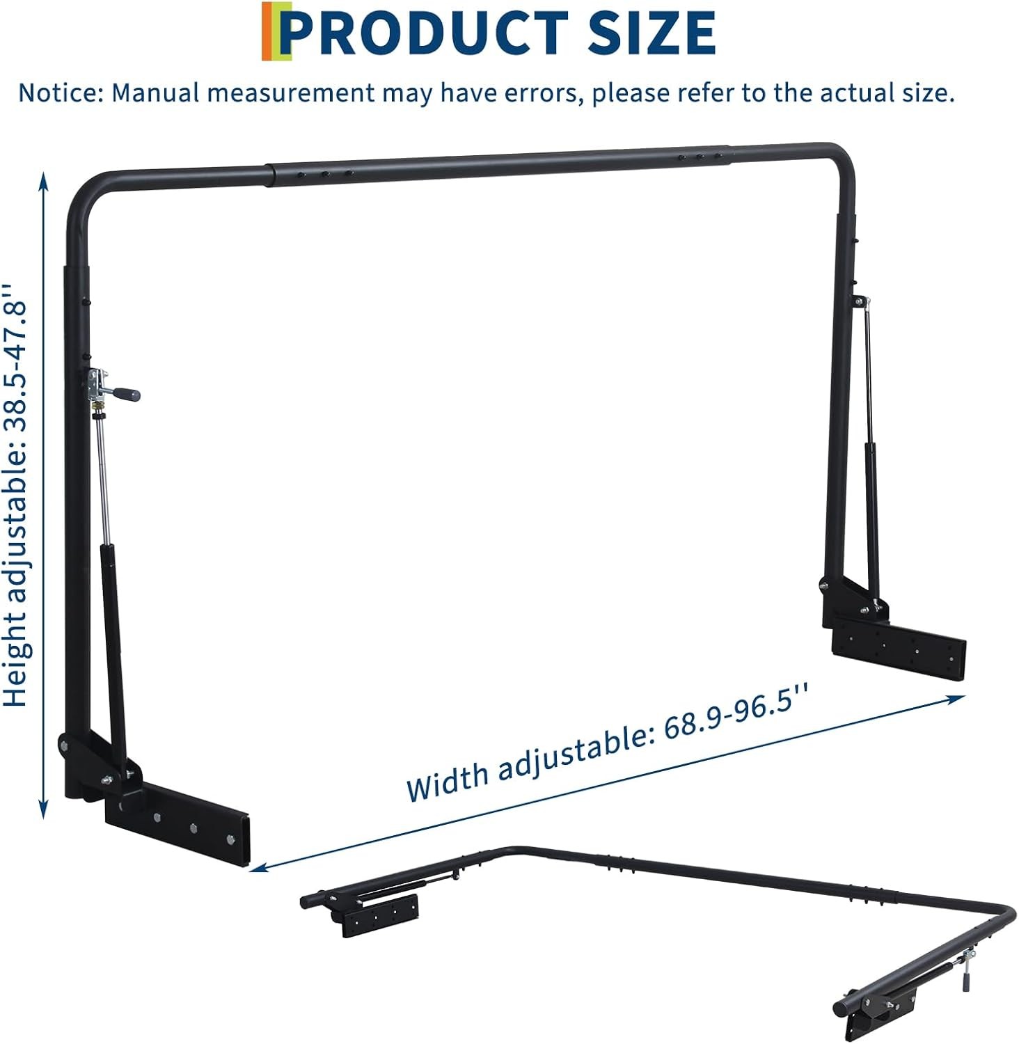 Hot Tub Cover Lift Hydraulic 69-96.5 in Width Adjustable for Hot Tub Spa Bathtub