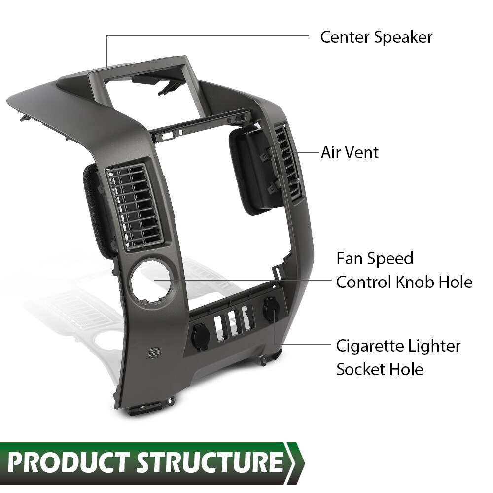 Center Dash Console Instrument Panel Bezel Fit For 04-06 Nissan Titan Armada