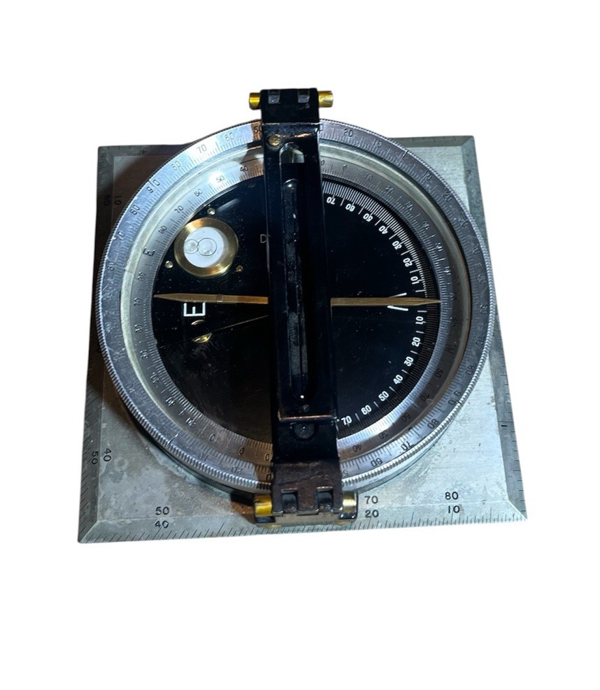 Vintage Dietzgen Surveyors Compass Survey Tool Department of Agriculture W/ Case
