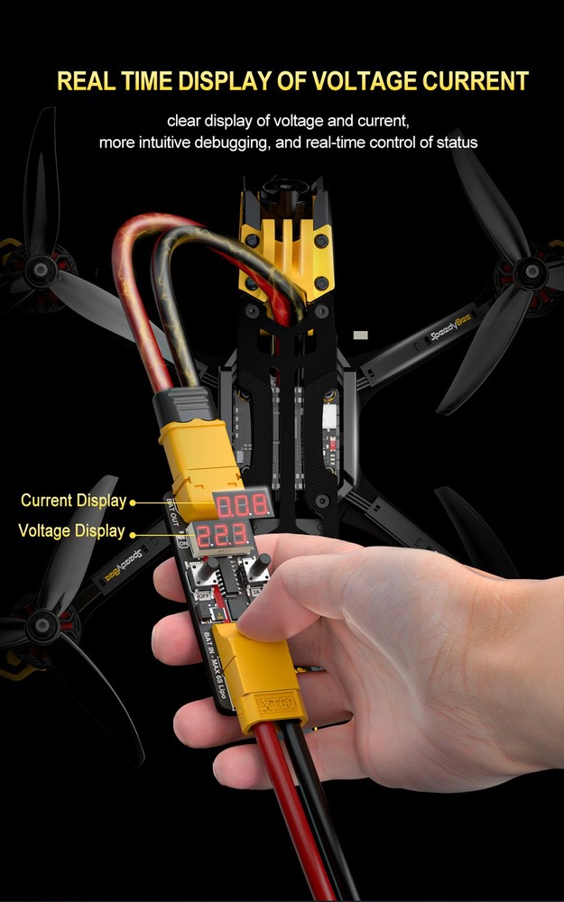SpeedyBee Anti Short Circuit Module 4-6S 1A/2A Current for RC Flight Stack