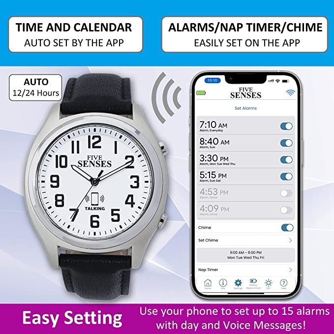 Bluetooth Atomic Talking Watch for Visually Impaired - App Controlled 2nd Gen