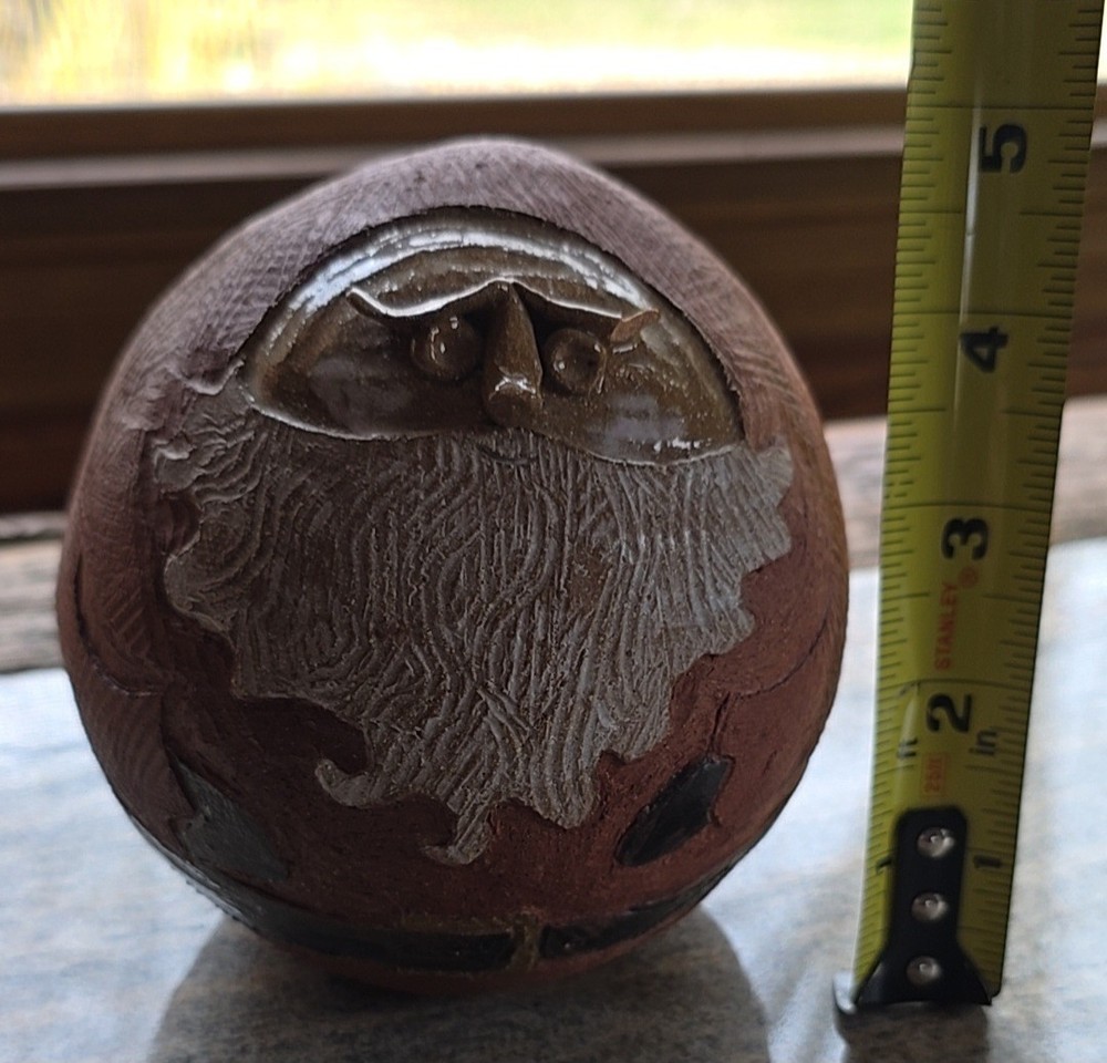 Studio Pottery Santa/gnome Earthenware signed And Dated 1980