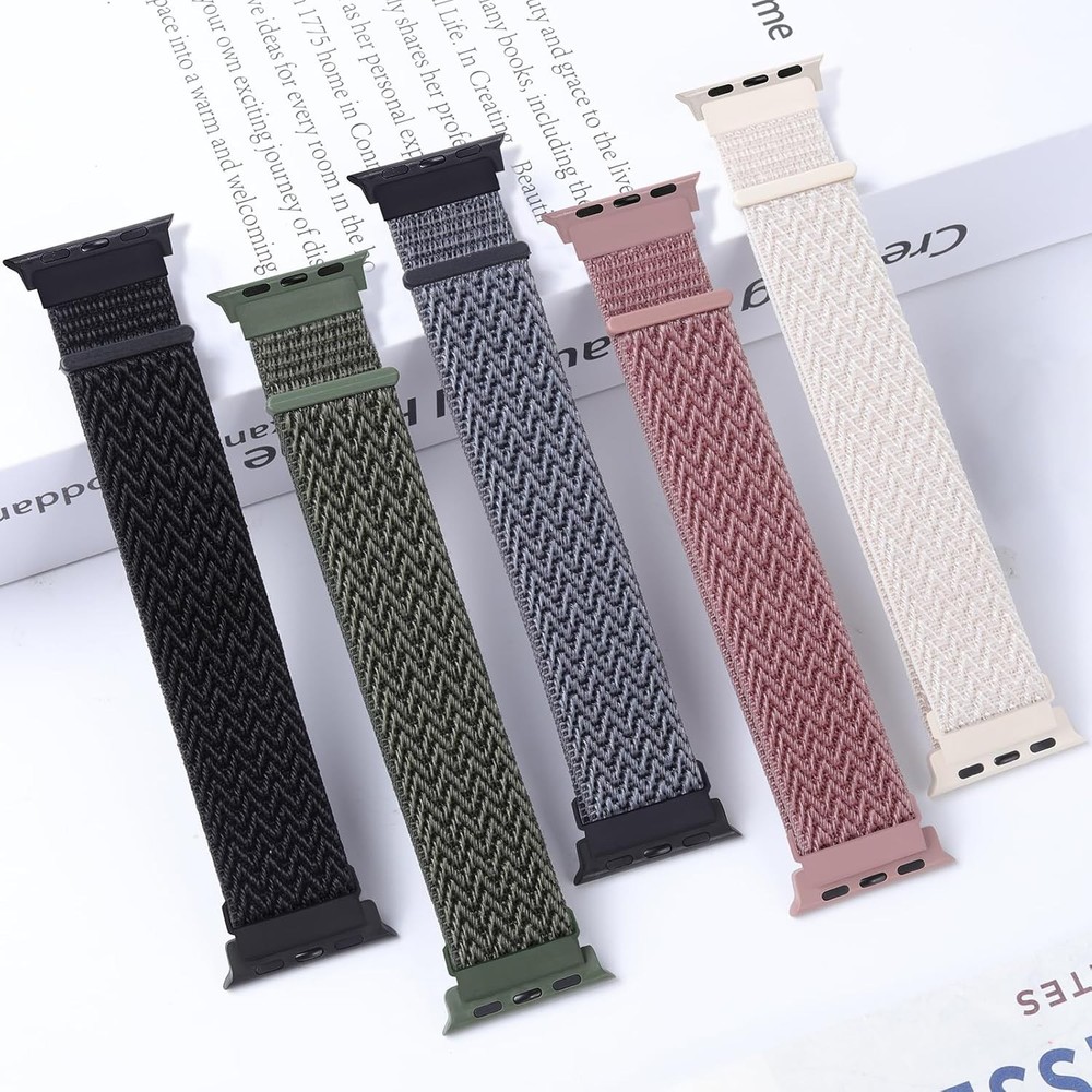 Nylon Sport Loop Strap Compatible with Apple Watch Series 7 44mm Soft Fabric